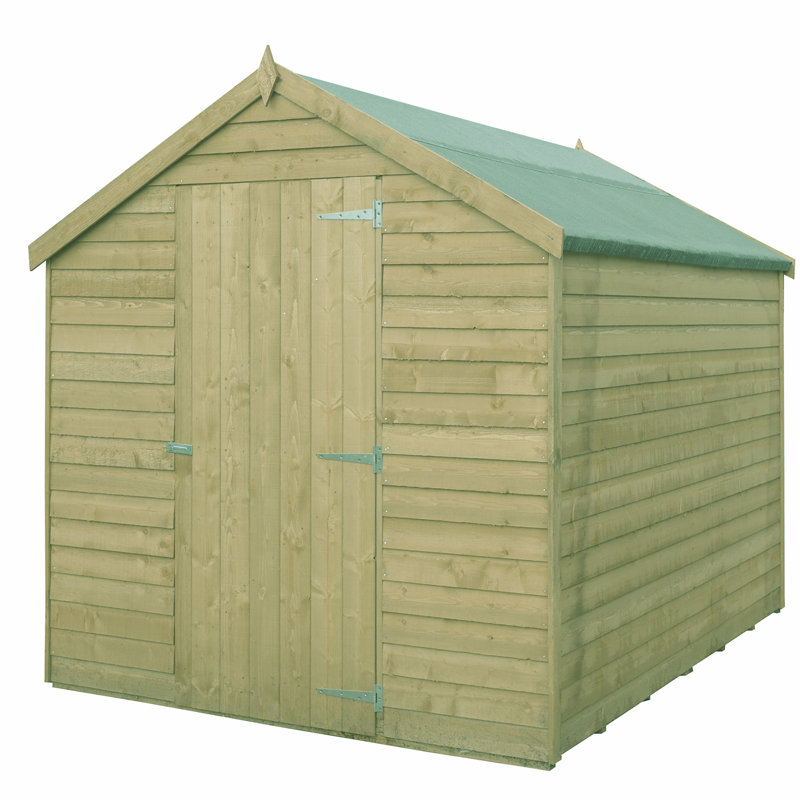 5 ft. W x 7 ft. D Overlap Apex Wooden Shed, Yes