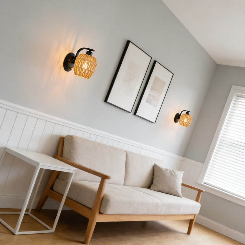 Ensemble de deux appliques murales Boho