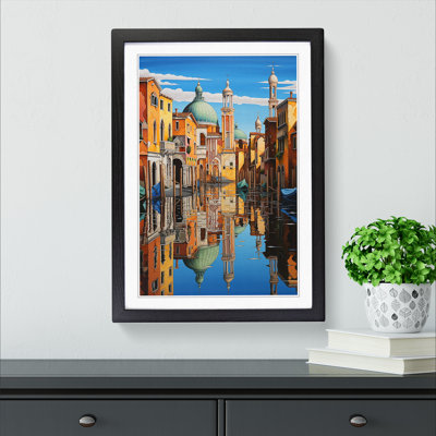 Venice Hard Edge Painting Art - Framed Print