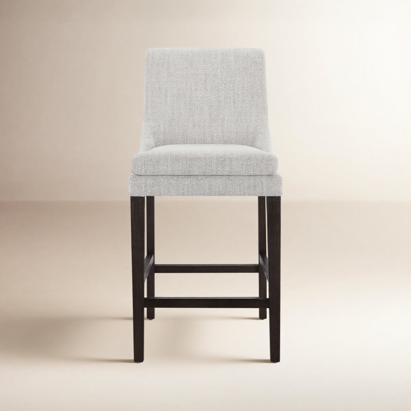 Niara Upholstered Counter & Bar Stool, Bar Stool (30” Seat Height), Prestige Ivory Basketweave