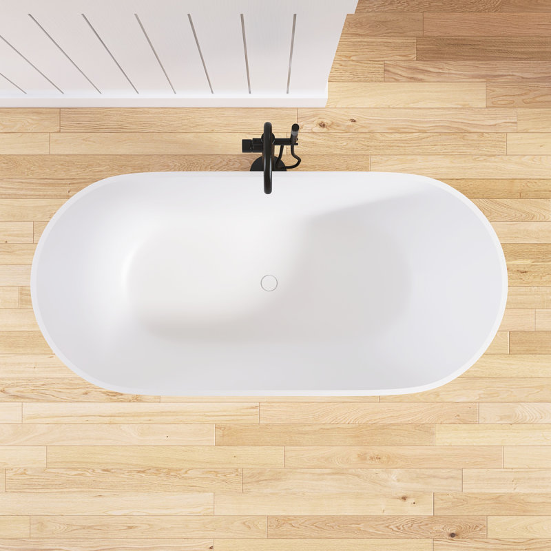 Baignoire de trempage autoportante à surface solide 67 po Forma
