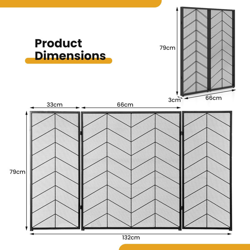 Anelisa Metal Fireplace Screen