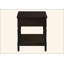 Table de chevet polyvalente en bois avec deux niveaux, un tiroir et une tablette inférieure pour la chambre à coucher ou le salon