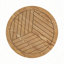 Table d'appoint ronde en bois au fini naturel - Table de bout courbée élégante pour le salon, la chambre à coucher ou le patio