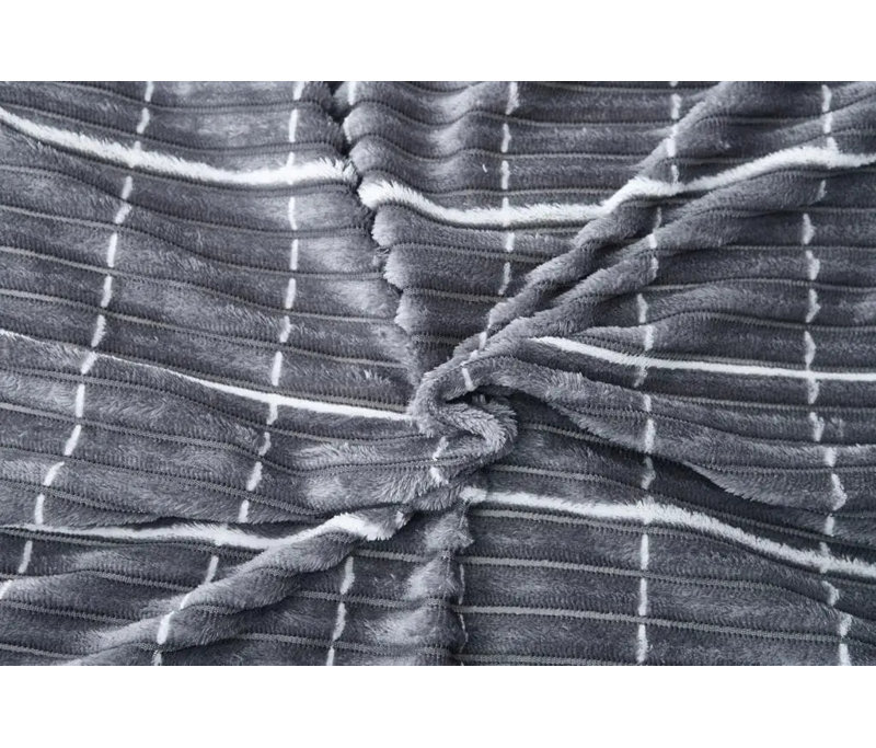 Polyester Striped Bedspread with Pillowcases Included, King Bedspread + 2 Standard Pillowcases
