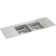 Lustertone 66" L x 22" W Double Basin Drop-in Kitchen Sink
