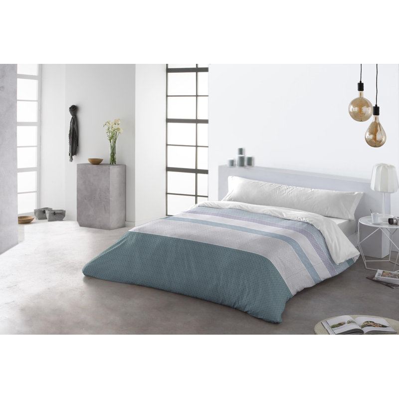 Duvet Cover Set, Blue, 155 x 220cm Duvet Cover + 2 Pillowcases 45 x 52.5