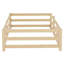 Lit de sol simple de taille naturelle avec clôture pour, pin de haute qualité, structure stable, sans sommier, installation rapide, zone d'utilisation polyvalente «Bedtime Calmness Relax»