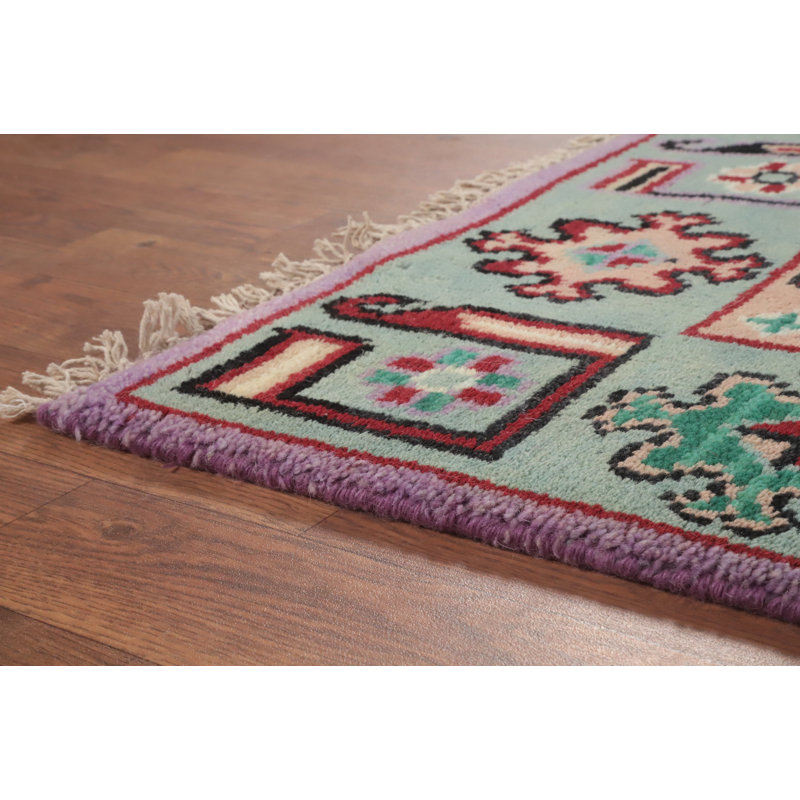 Tapis oriental indien clair clair Kazak 4 x 6