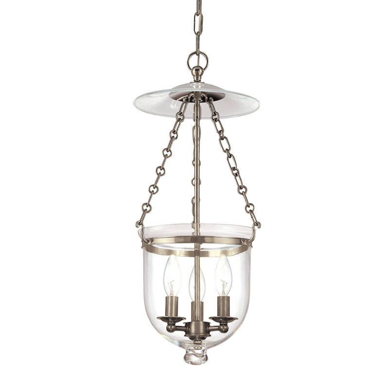 Hampton 3 - Light Pendant, Plain, Aged Brass