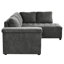 Grey Sectional Sleeper With Ample Storage And Frame L Shaped Pull Out Function Sections