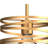 1-Light Indoor Antique Gold Whirlwind Spiral Twisted Mini Cylinder Downrod Pendant