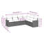 Ensemble de canapé de jardin modulaire 6 pièces Vidaxl