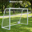 But de soccer en acier 6 pi x 4 pi avec piquets et piquets de sol, cadre d'entraînement pour la pratique et les loisirs