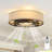 20" Farmhouse Caged Ceiling Fan featuring a Fabric Style Light Kit and Remote Control.