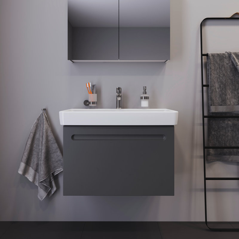 Meuble-lavabo simple 31,5 po Duravit No.1, Graphite mat