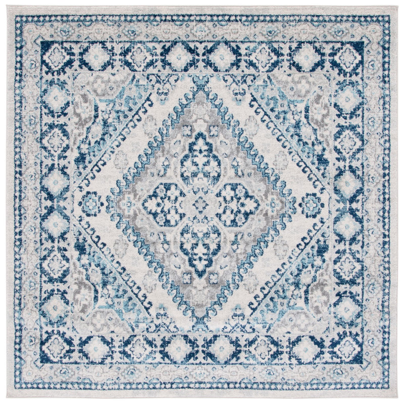Tulum Performance Oriental Rug, Square 6'7"