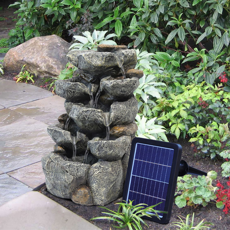 Rock Fountain with Lights