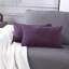  Housse de coussin décoratif en velours côtelé avec motif à rayures - ensemble de 2 - Carré-6537966-6537971