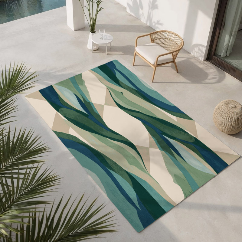Tapis intérieur et extérieur Lunar Horizon, Rectangle 1'6" x 2'6"