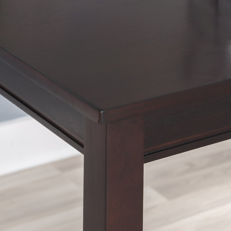 Bartonville Solid Wood Base Pub Table, 36" H x 47.25" L x 23.75" W, Walnut