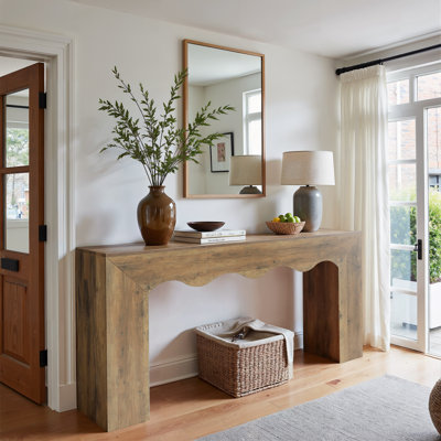 160 cm Console Table with Wavy Design