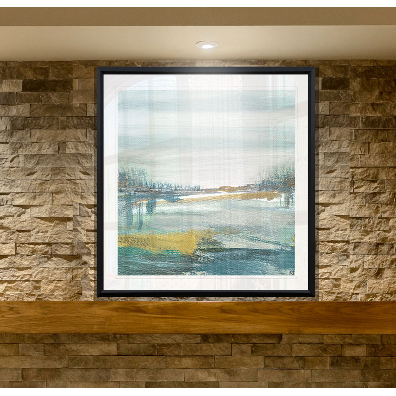 Lewbeach I - reproduction d'art, H 17,5 po x l 17,5 po x P 1,5 po, Cadre plastique noir
