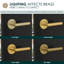  Ensemble combiné de poignées de porte d'entrée réversible et de serrure à pêne dormant cylindrique simple RONN Mega Handles | Levier à clé moderne | Loquet réglable, convient aux portes standard-112104375-136429596-136429597