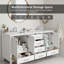 Meuble-lavabo 72 po, meuble-lavabo de salle de bain 72 po, comptoir autoportant avec 2 lavabos-808017472
