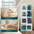 24" White Cube Storage Organizer w/ Sliding Door - Stackable Modular Bookshelf & Storage cabinet