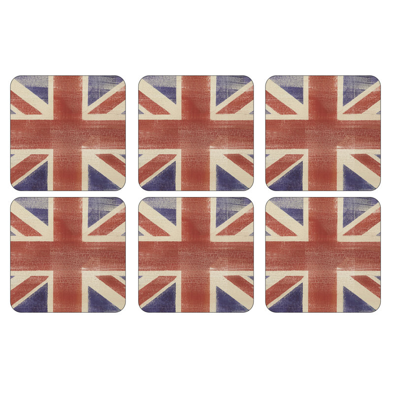 Sous-verres Pimpernel Union Jack Flag 4 po x 4 po