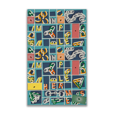 Tapis intérieur / extérieur bleu en polypropylène tissé à la machine Sirin