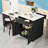 Kitchen Island with Power Outlet, Open Shelves and 2 Drawers-1234943481
