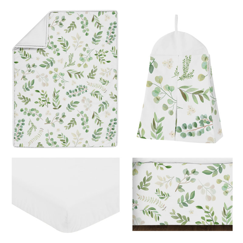 Sage Green Crib Bedding Set Sweet Jojo Designs 4-Piece Baby Crib