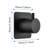 3/4" Cast Metal Valve For Shower - High Flow, Brass Handle, , Matt Black Finish Extra Flow Metal, Black,