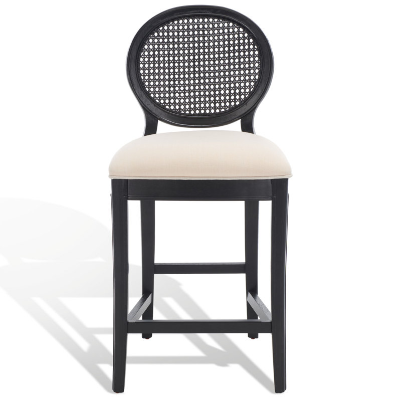 Tabouret de bar et de comptoir Karlee, Tabouret de comptoir (siège d'une hauteur de 27 p, Noir