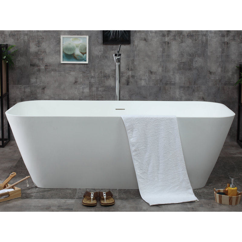 67.75'' x 31.25'' Freestanding Soaking Resin Bathtub