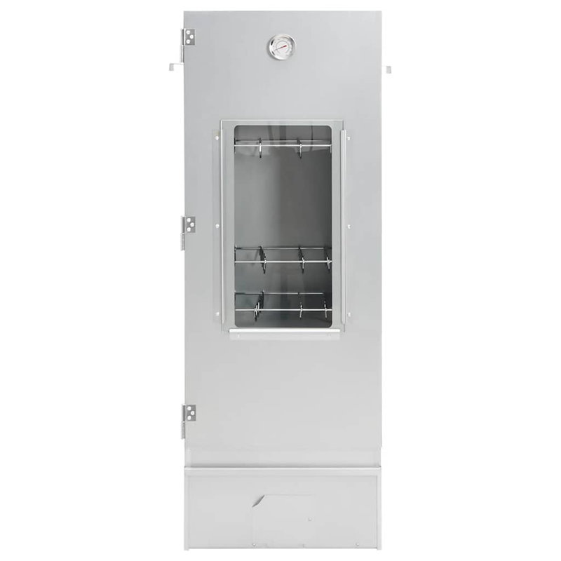 Fumoir à charbon vertical en acier galvanisé WALPLUS 44,5 x 29 x 110 cm