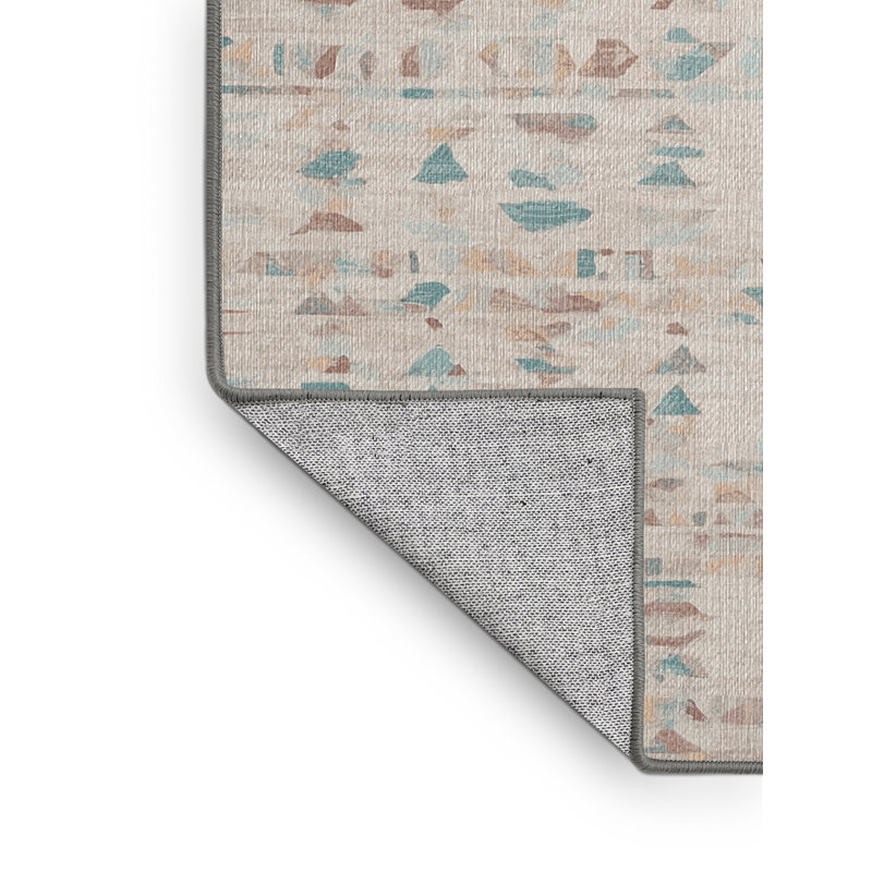 Tapis gris lavable à la machine, Carré 7 pi
