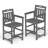 Outdoor HDPE 3-Pieces Patio Bar Sets with Bar Table and Chairs-104287677
