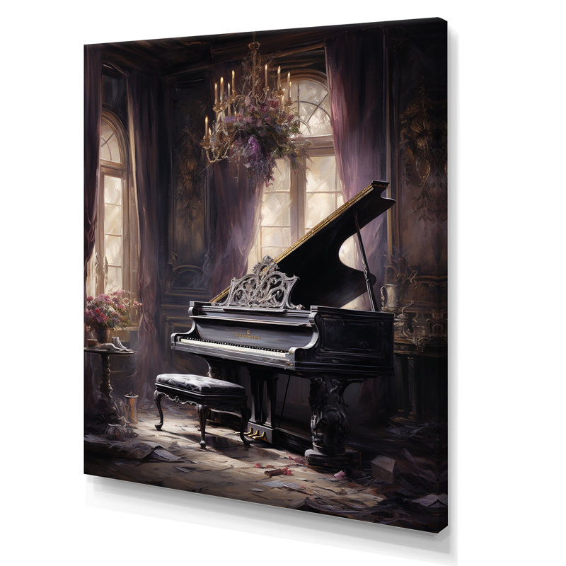 Gothic Piano Grandeur - impressions sur toile de piano, Toile tendue, H 40 po x l 30 po