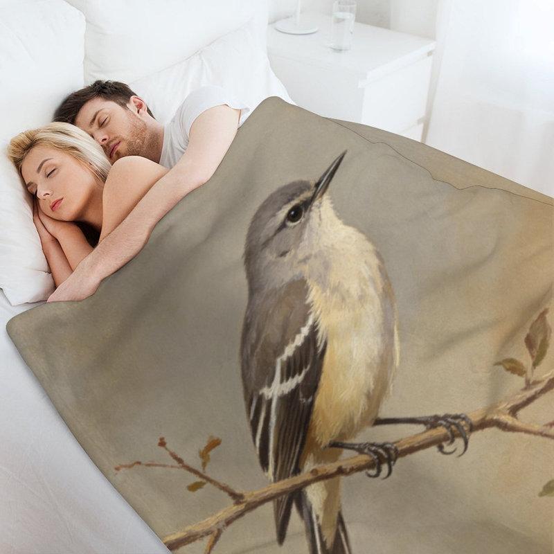 Jeté en flanelle de luxe perché gris, 40 po x 50 po