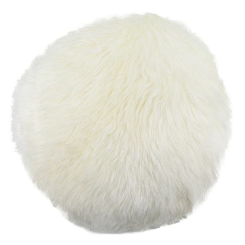 Fowkes Circular Floor Pillow Cover, Ivory