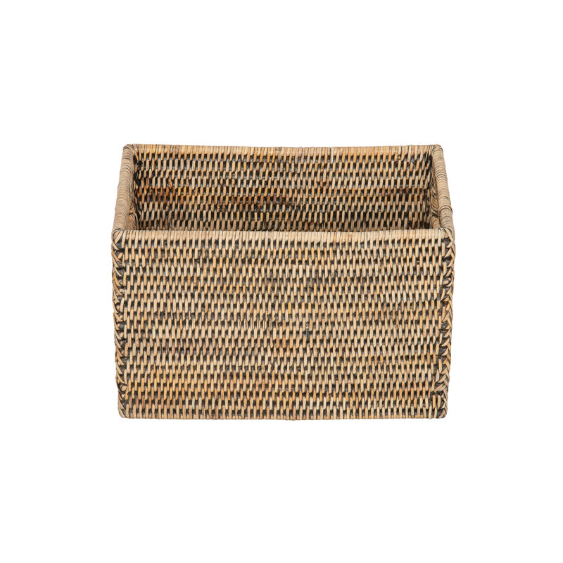 Panier en rotin Everard, Enduit noir