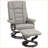 Recliners for Living Room, Modern Swivel High Back Recliner with Ottoman, Wood Frame | Charcoal Gray | Faux Leather-553422725