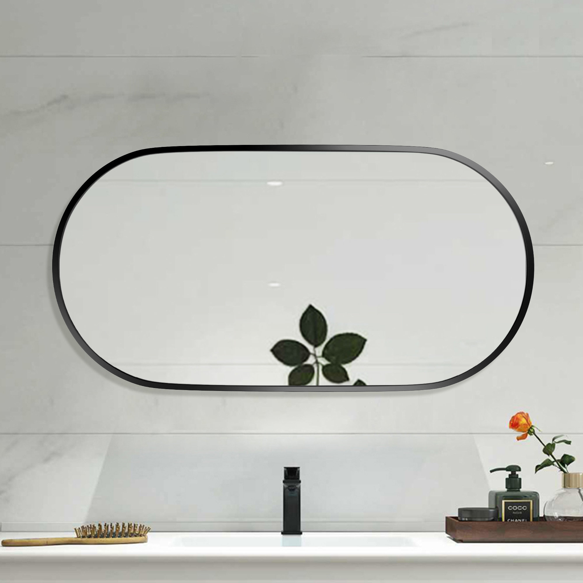 Latitude Run?? Masmoudi Oval Wall Bathroom Mirror - Wayfair Canada