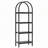 4-Tier Industrial Black Arched Open Bookshelf