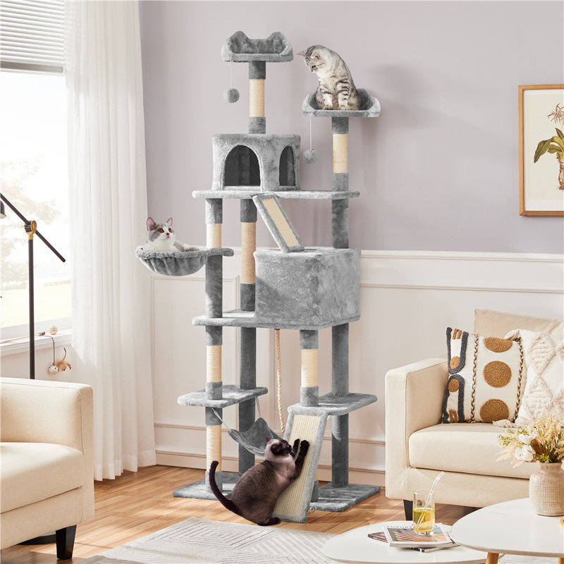 209cm H Cat Tree, Light Grey