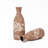 Malessa Rustic Stoneware Bud Vase Set of 2, Distressed Terracotta Decorative Table Vase