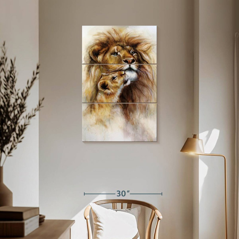 Brampt Lion And Lioness Romance, 57" H x 36" W